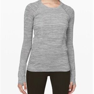 Lululemon‎ Swiftly Tech Long Sleeve 2.0 Size 8 Wee Are From Space White
